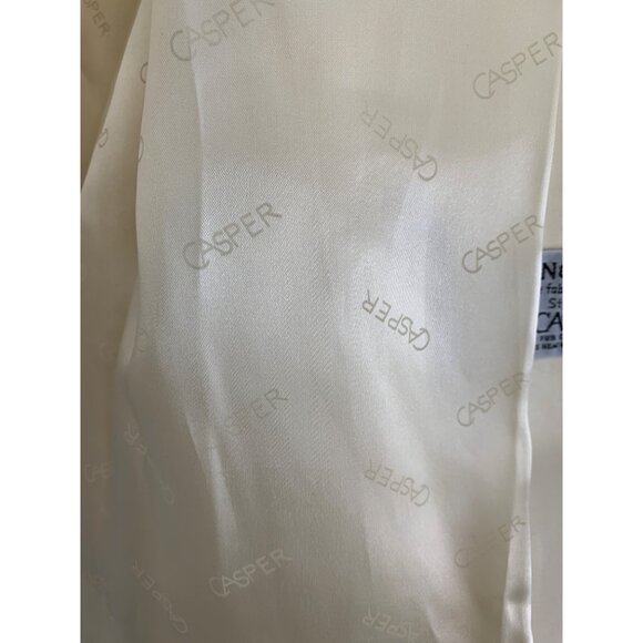 M Womens Vintage White Faux Fur Coat Minclure By Casper Insulated - Picture 10 of 10